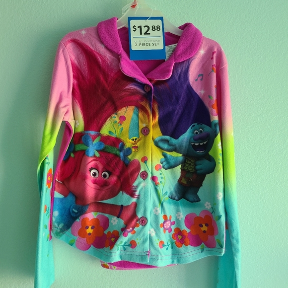 Dreamworks Pajamas Dreamworks Trolls Flame Resistant Pajama Set